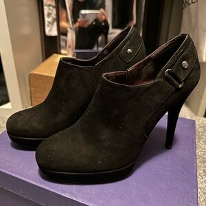 Stuart Weitzman Black Suede Booties
